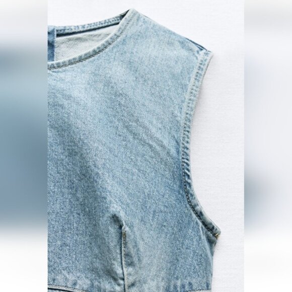 ZARA DENIM TRF DRESS - Picture 8 of 8